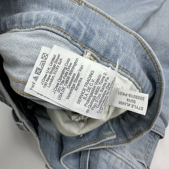 J.Crew Women's Blue Bleach Wash Slouchy Boyfriend Jean W28-32/L27.2 - Picture 6 of 12